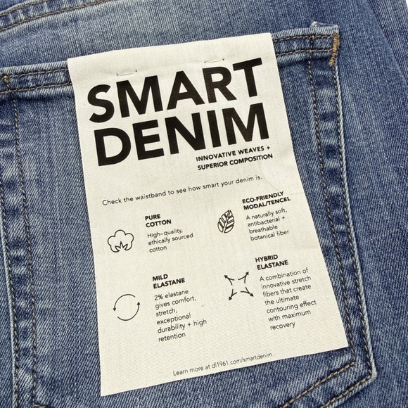 DL1961 Russell Slim Straight Jeans Men 32x34 Blue Denim Button Fly - Picture 8 of 12